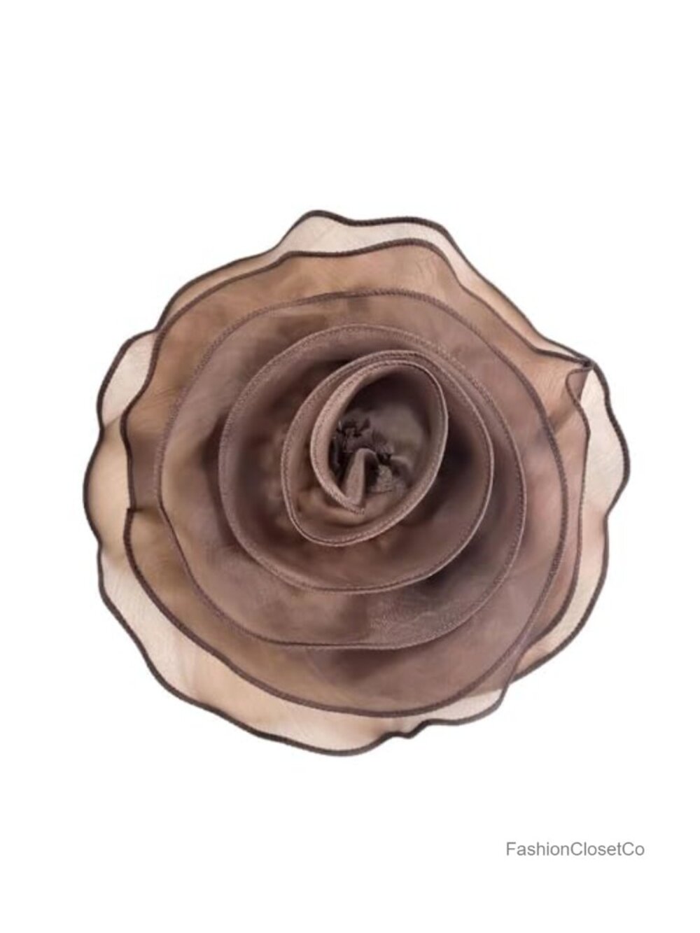 Extra Large Organza Satin Camellia Flower Brooch Pin